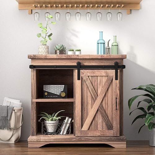 Miniatura 2 de WINSOON - Set de miniherrajes para puerta corrediza de minigranero, para armarios pequeños, soportes de TV