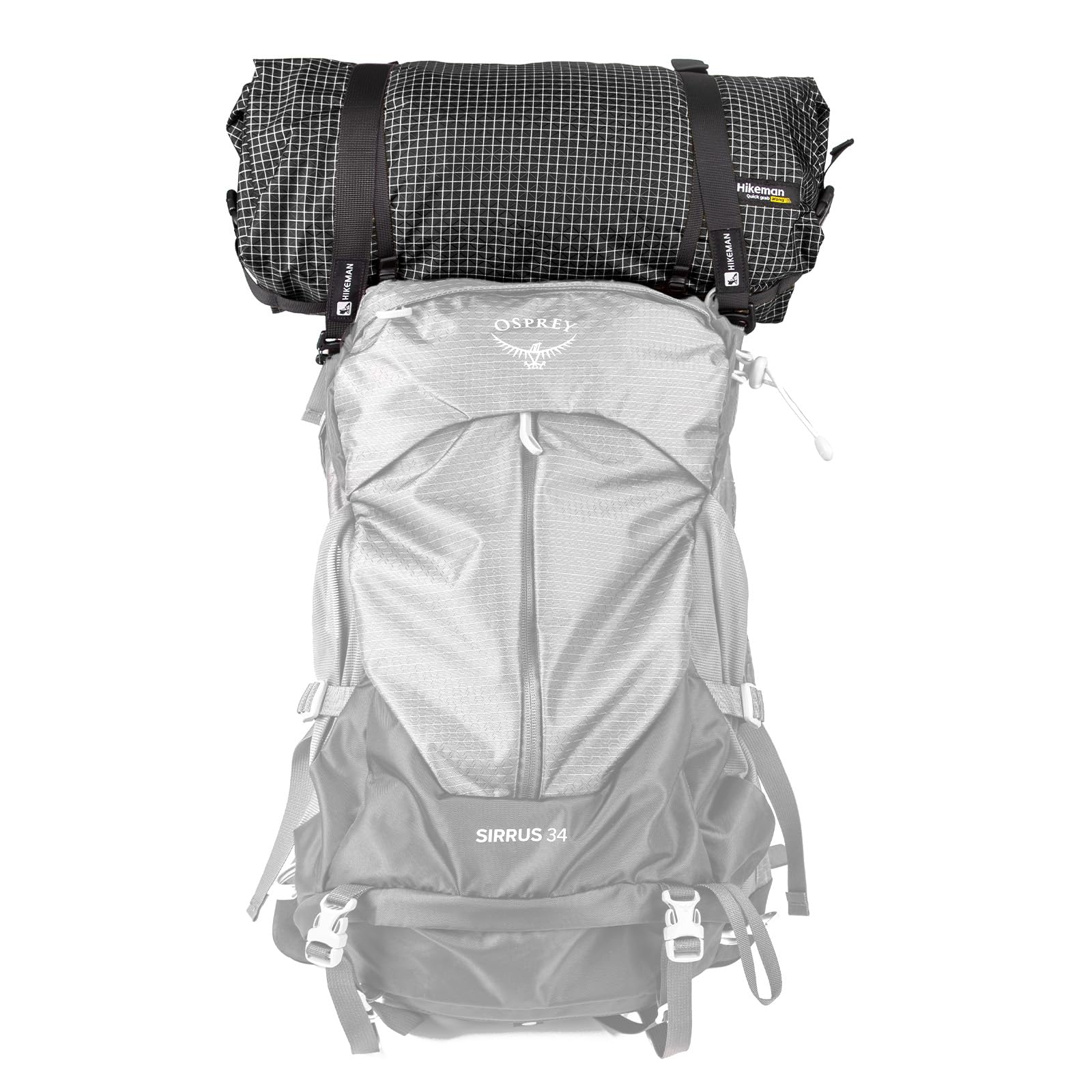[HIKEMAN] ザック 拡張 収納ポーチ 外付け リュック 増設 ポケット 登山用 収納力アップ ポケット追加 リュックにつけるポーチ 固定ベルト付き 拡張ギア アウトドア （ブラック）