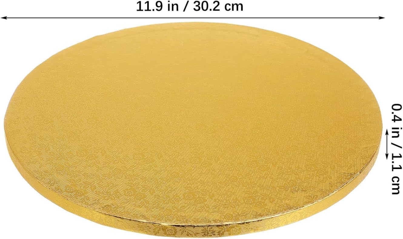 Cabilock 10pcs Cake Drums Round Decorative Cake Boards Sturdy Corrugated Paper Base Enhanced Stability and Secure Transport for Birthdays and Events