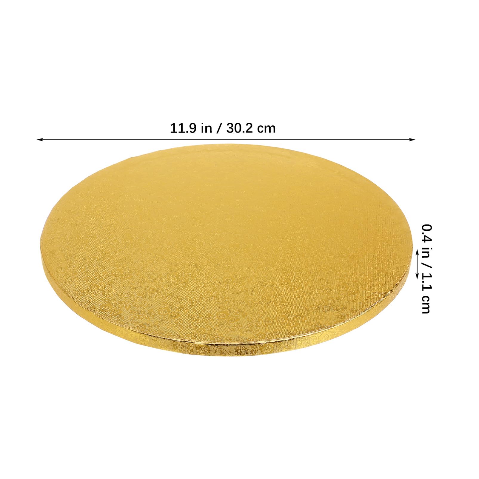 Ciieeo Plateaux à Gâteaux Ronds Support Stable et Transport Sécurisé Lot de 10 en Carton Ondulé Doré pour Anniversaires et Réunions