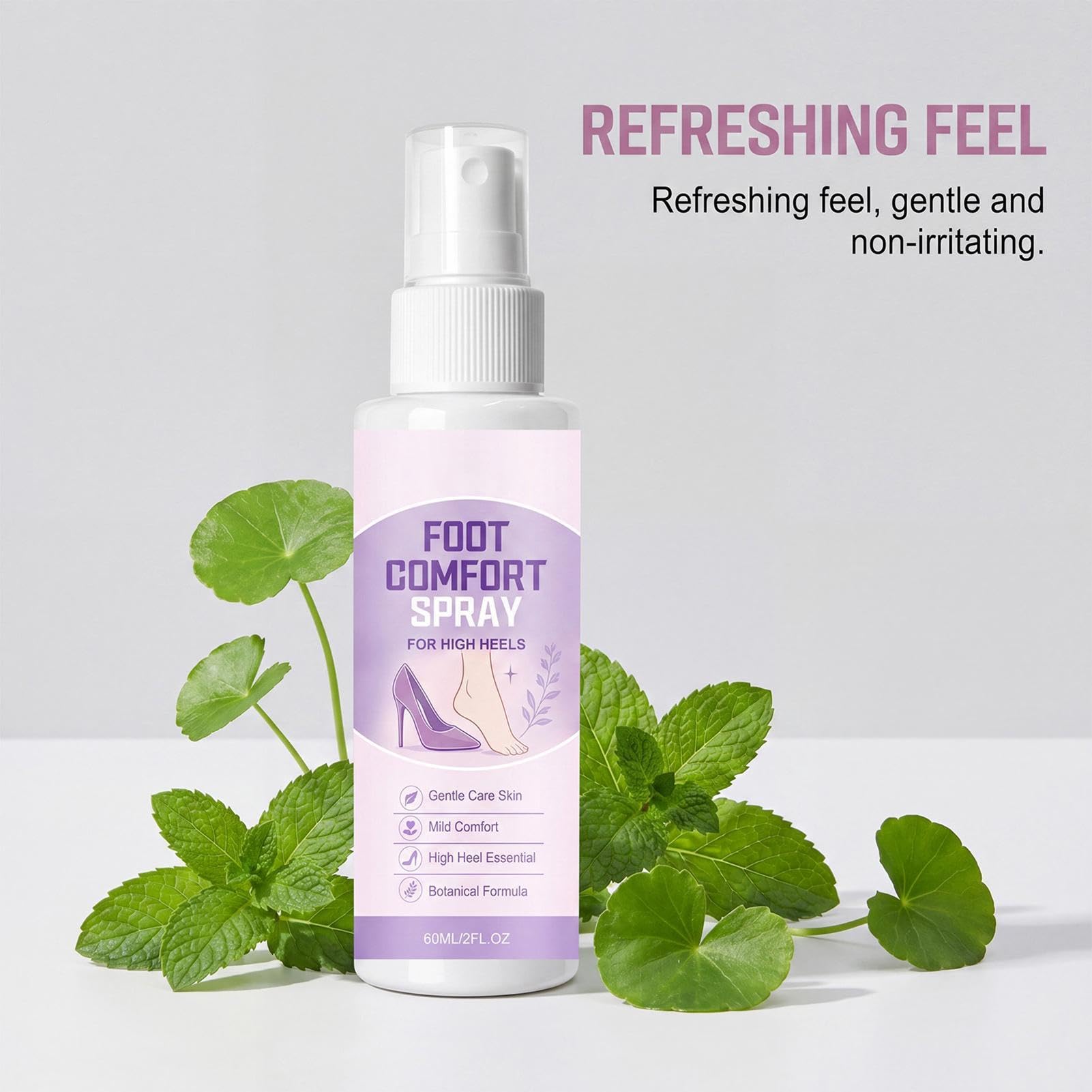 Spray comfort per piedi per tacchi alti, ad asciugatura rapida, non appiccicoso, spray rilassante per i piedi, per stare in piedi, tutti i giorni, passeggiate, viaggi, campeggio, casa, scarpe