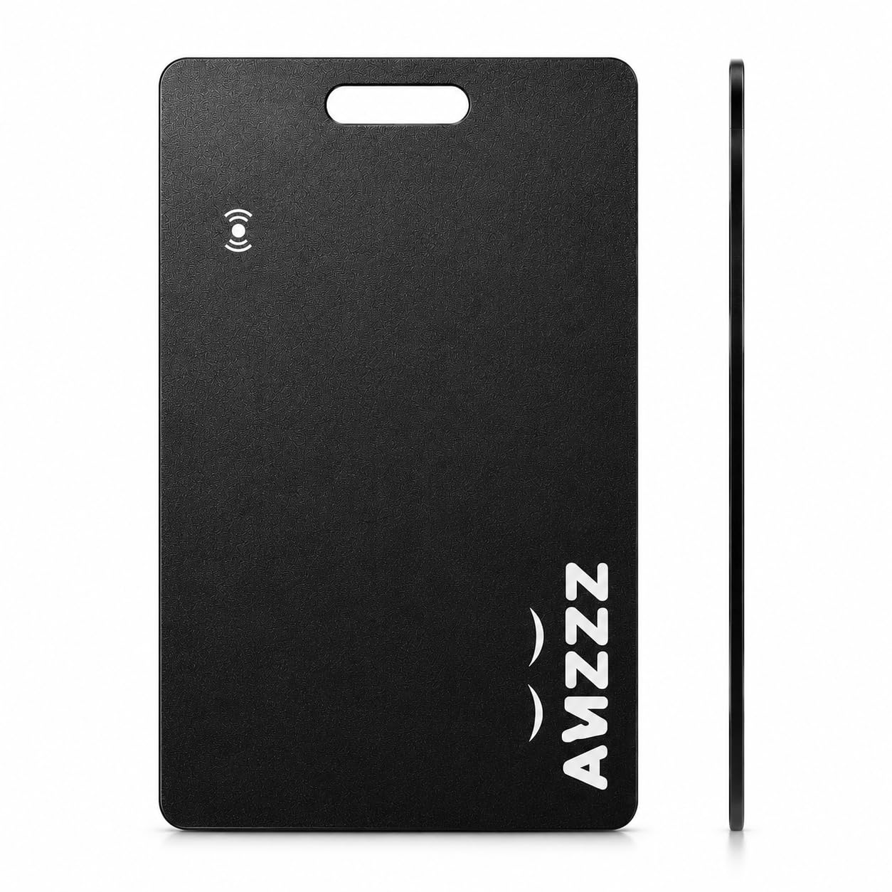 Apple MFI Certified Airtag Tracker Card for Apple Find My, Rechargeable Card, Only 0.07in, Finder, Tracking Card with Keychain Hole, Item Locator for for Wallet, Keys, Bags (Black (Pack of 1))-image-1