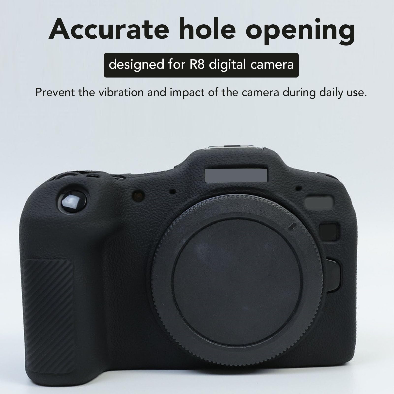 Custodia in silicone per fotocamera R8, ultra sottile, leggera, morbida, antiscivolo, resistente ai graffi e lavabile.