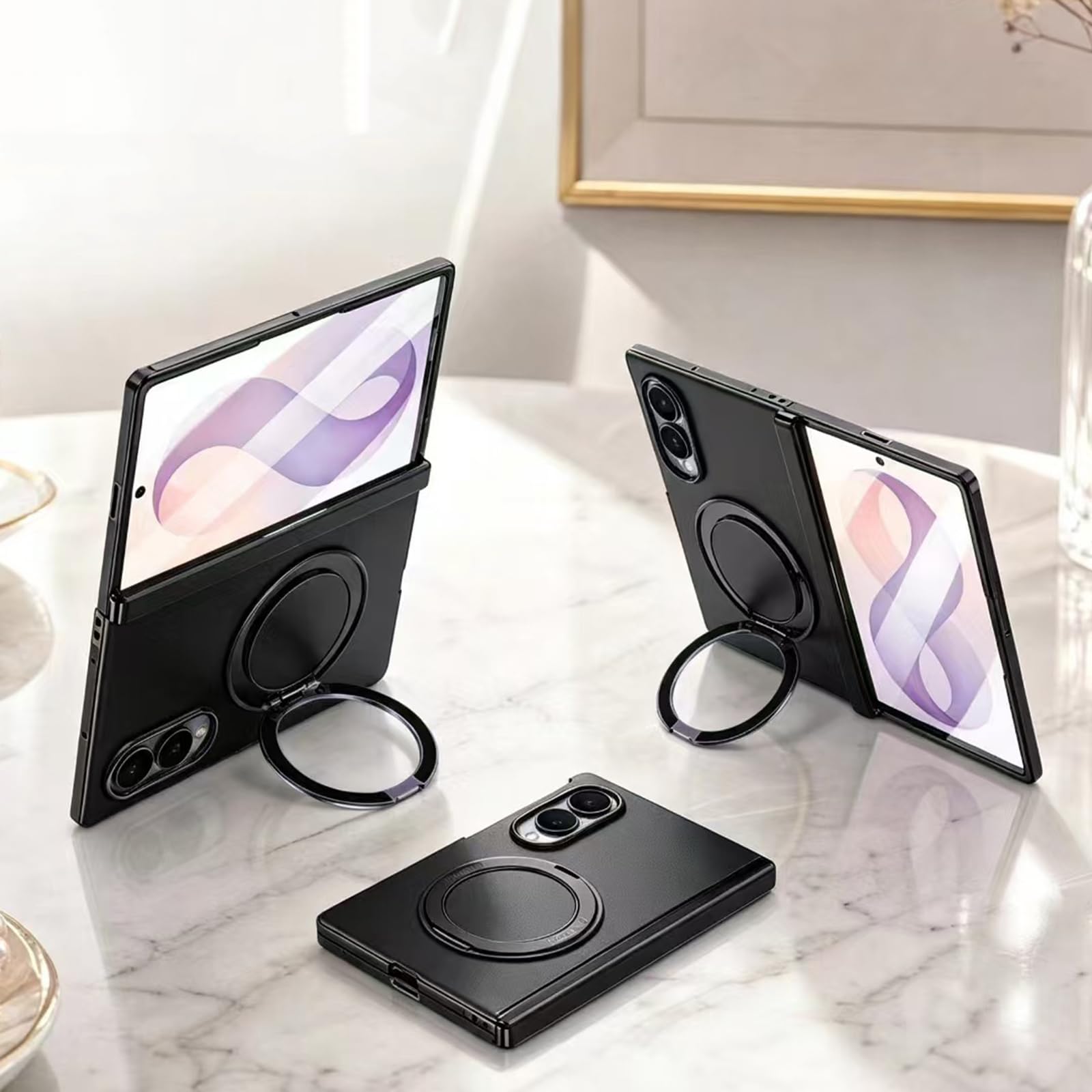 Antyszpiegowskie etui do Samsung Galaxy Z Fold 8, składany stojak