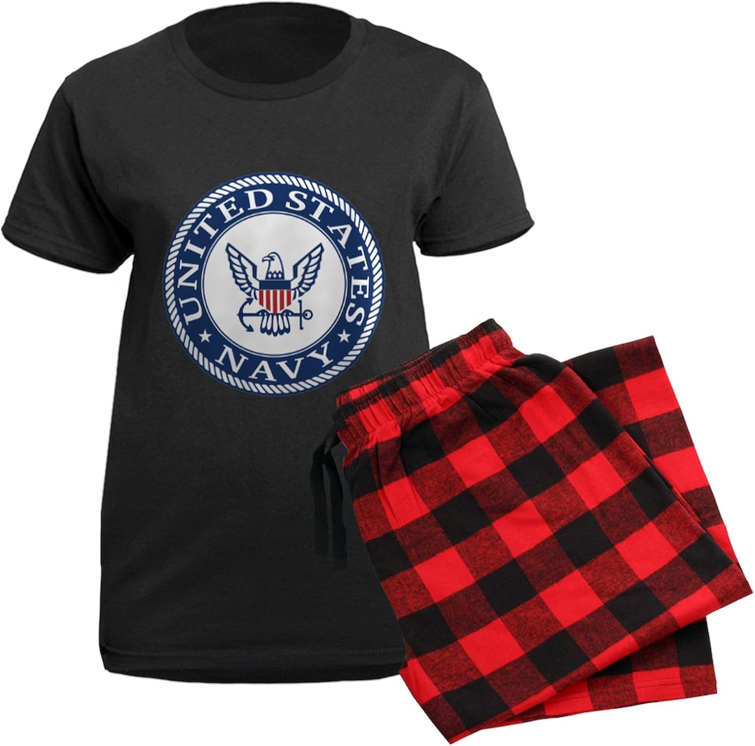 CafePress Navy Logo, Slogan, Emblem, Insignia Pajamas Womens Novelty PJ Sleepwear