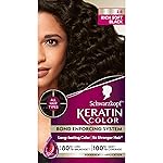 Schwarzkopf Keratin Permanent Hair Dye Cream, 2.6 Rich Soft Black, Professional Quality Color for Up to 100% Gray Coverage, Bond Enforcing System