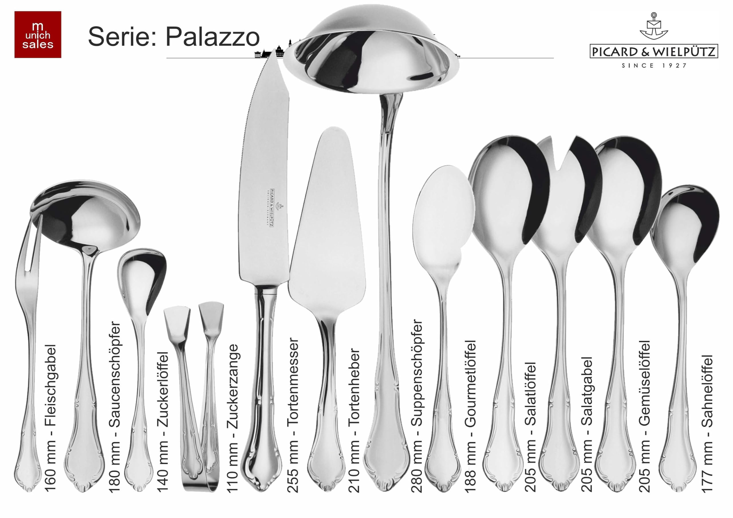 12 fourchettes à dessert, de la série Palazzo de Picard & Wielpütz