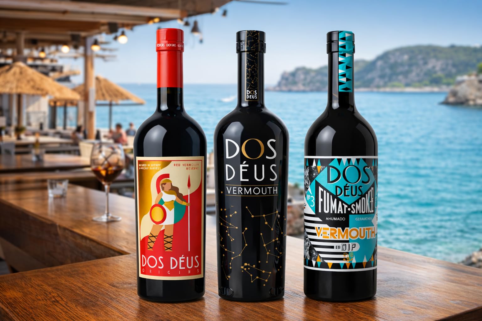 Pack Degustación Dos Déus Vermouth – Origins, Classic y Fumat (Ahumado) | 3 Botellas 75cl | Selección Premium Aperitivo Mediterráneo