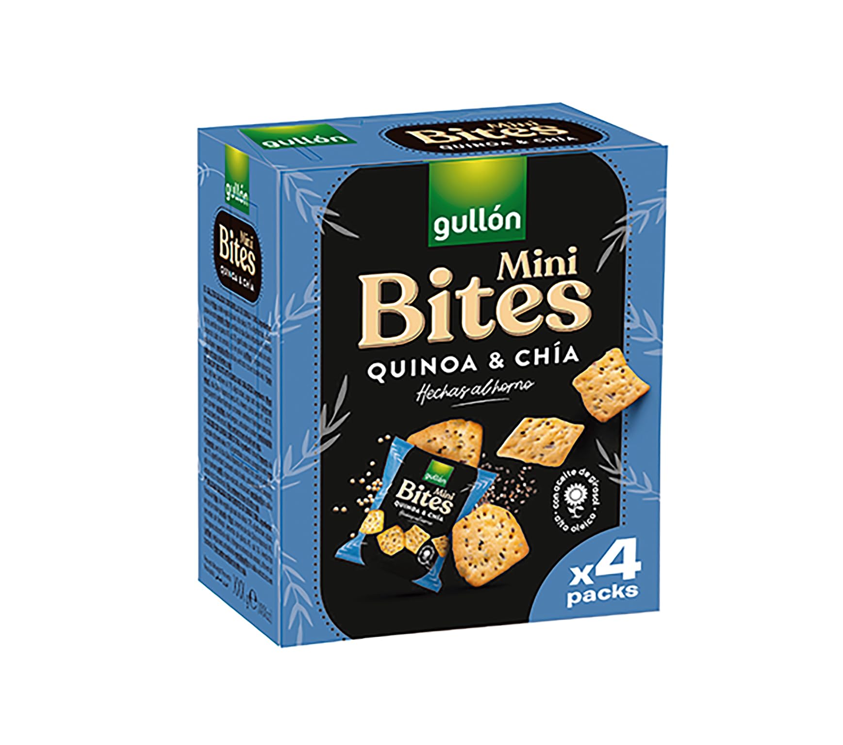 Galletas Gullón Mini Bites Quinoa y Chía 160g (4x40g)