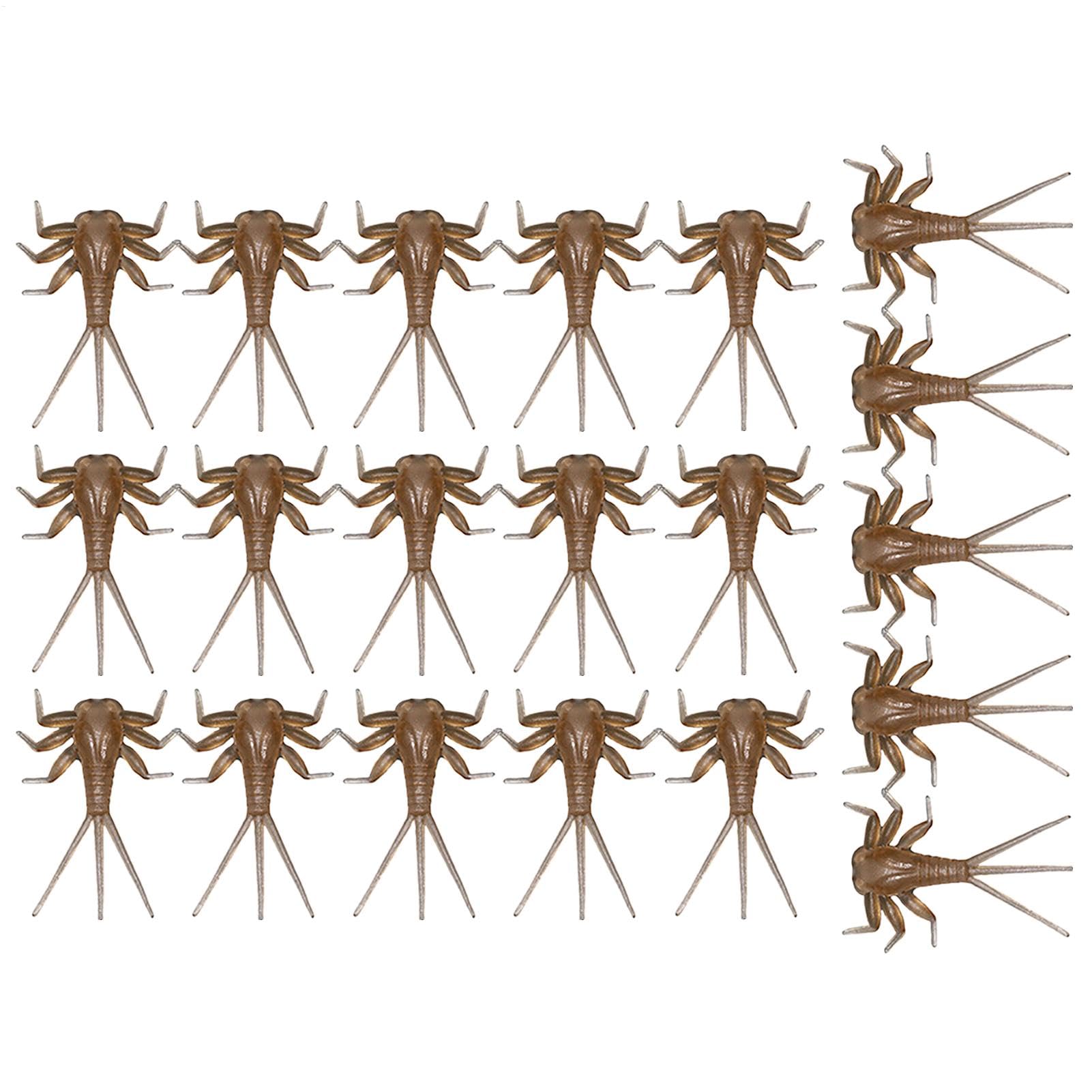 Fly Fishing Lure Set – 20 piezas Real Fly mano atada a mano señuelos para pesca con mosca, cebo suave para trucha, labios para atar labios para 20 veces realista de labios de mosca, compo de cuerpo