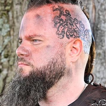 Ragnar Lothbrok Head Temporary Tattoos/Viking Costume/Ragnar Tattoos