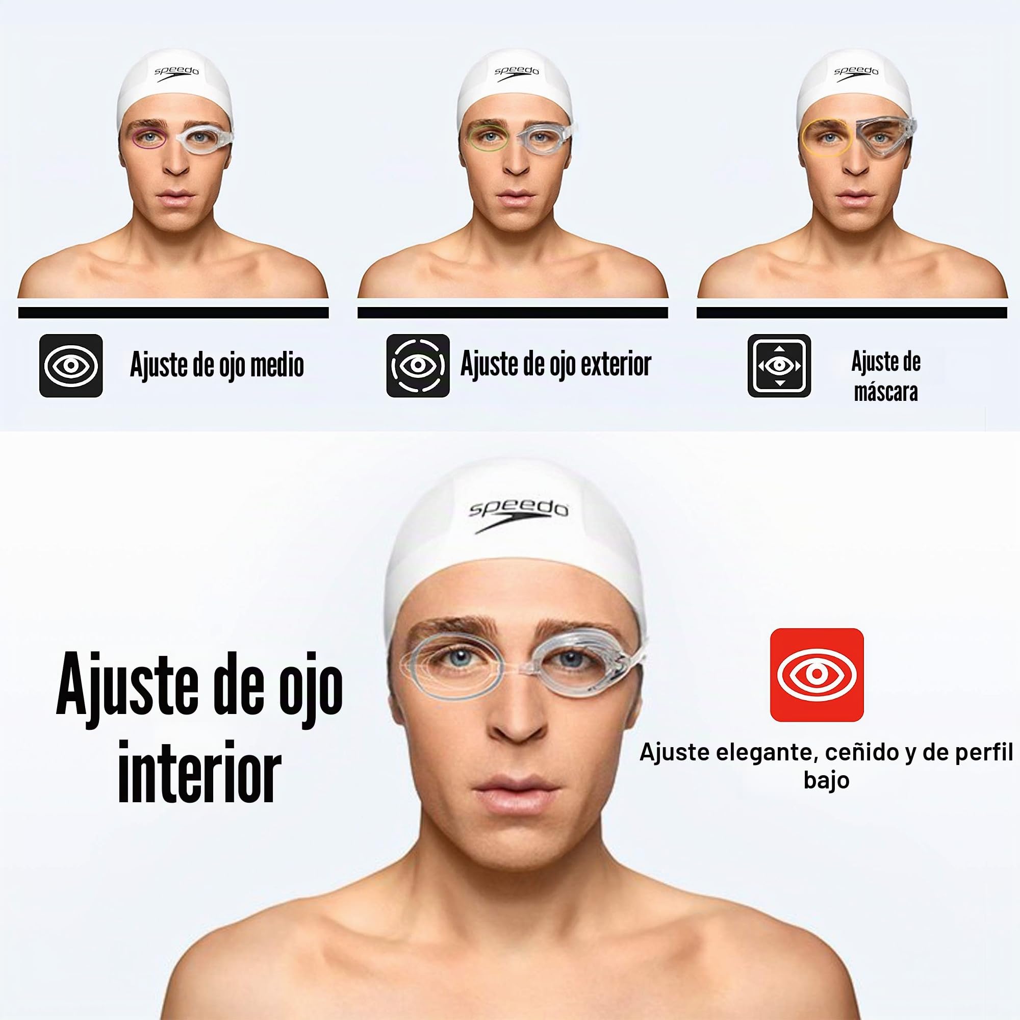 Speedo Swim Goggles Socket 2.0 - Gafas de natación unisex (paquete de 1)