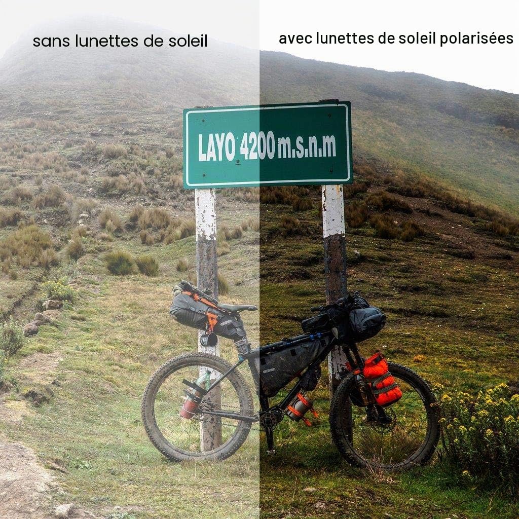 Urbanium Eyewear modèle Rio - lunettes de soleil et lunettes de lecture (bifocales) avec verres polarisés en gris et monture en noir en différentes épaisseurs