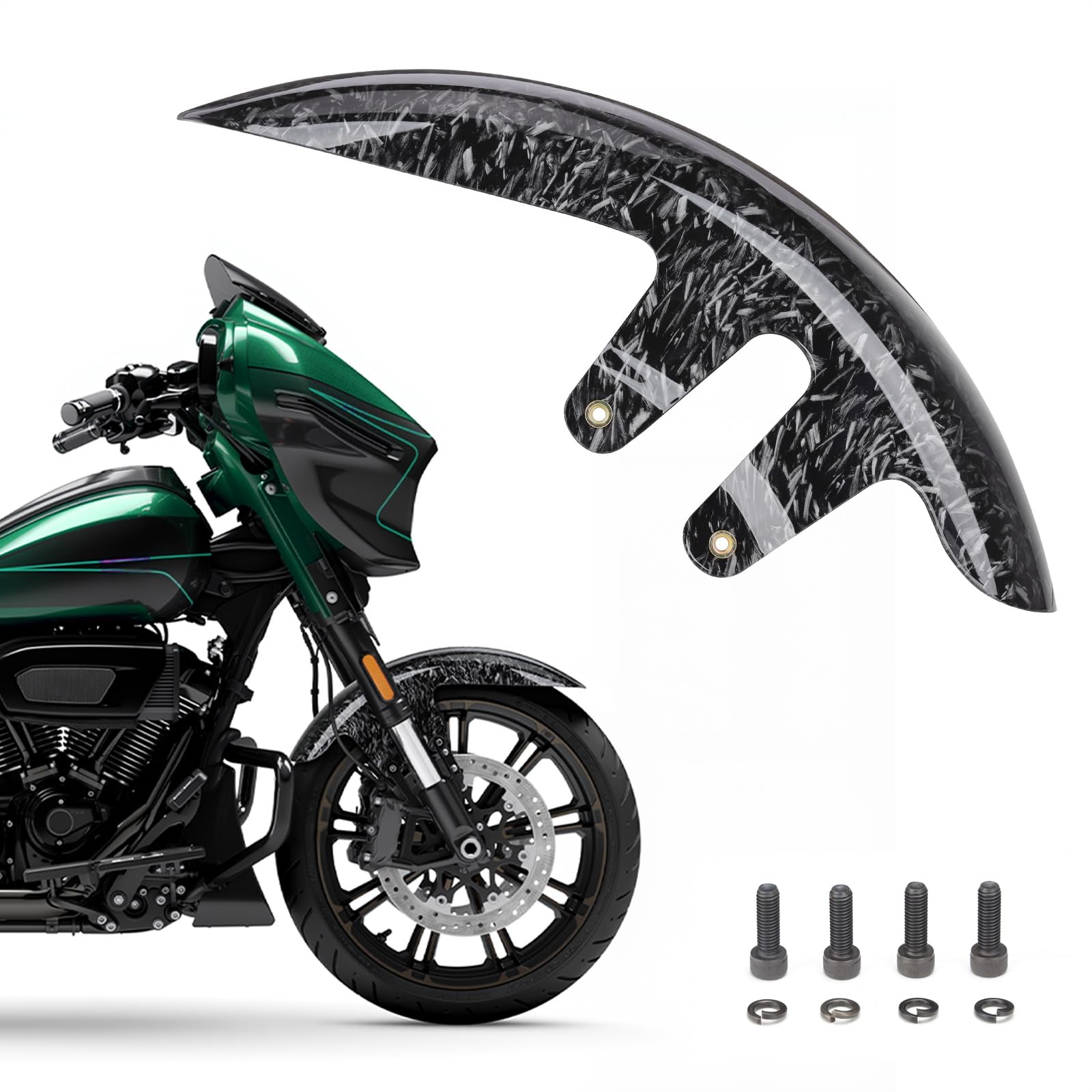 Amazon | Bravema 19インチ ショートフロントフェンダー ハーレー