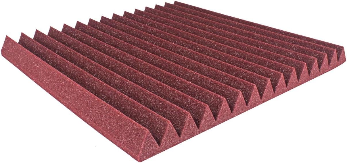 Auralex Acoustics Studiofoam Wedges Acoustic Absorption Foam, 2" x 24" x 24", 12-Panels, Charcoal