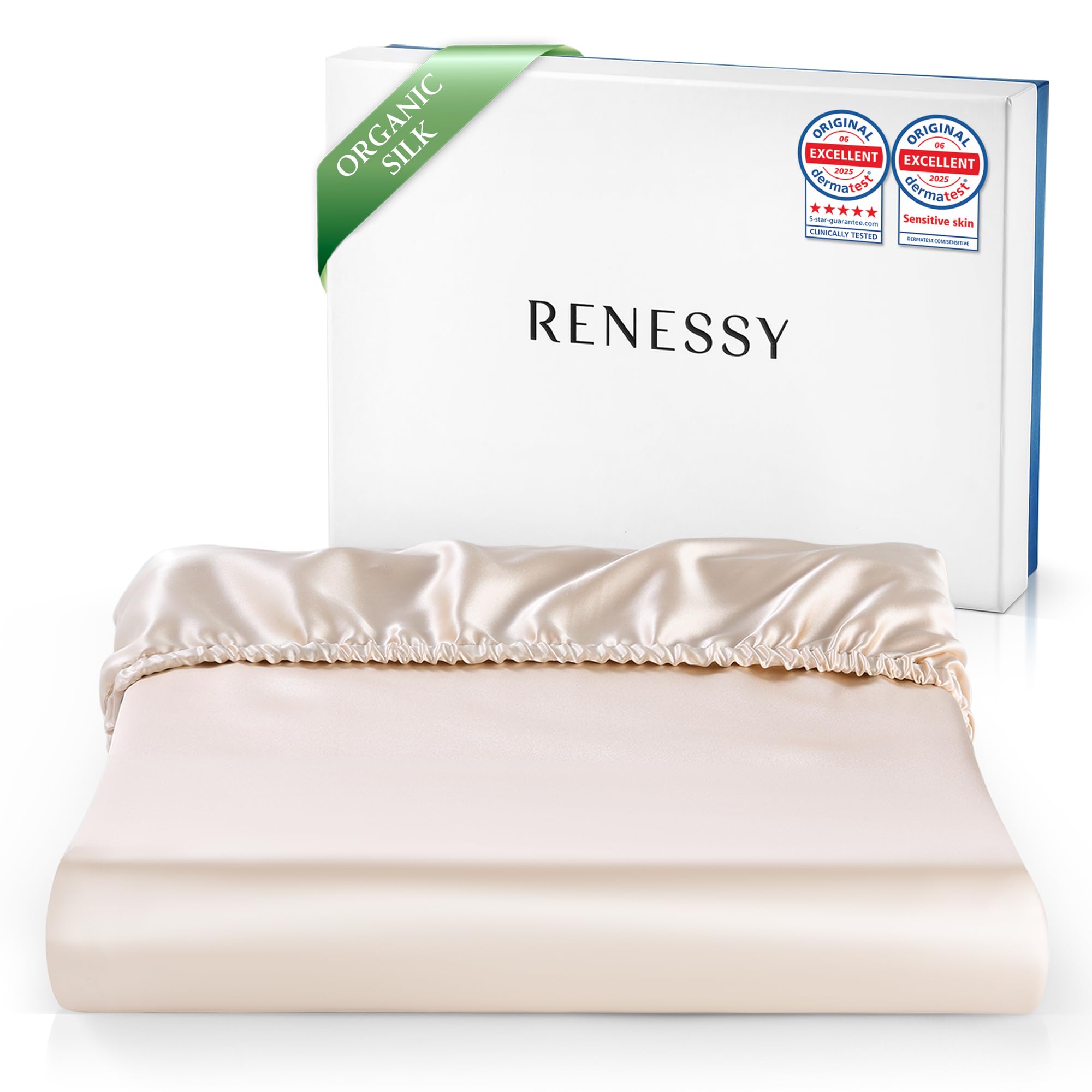 RENESSY 22 Momme Silk Fitted Sheet