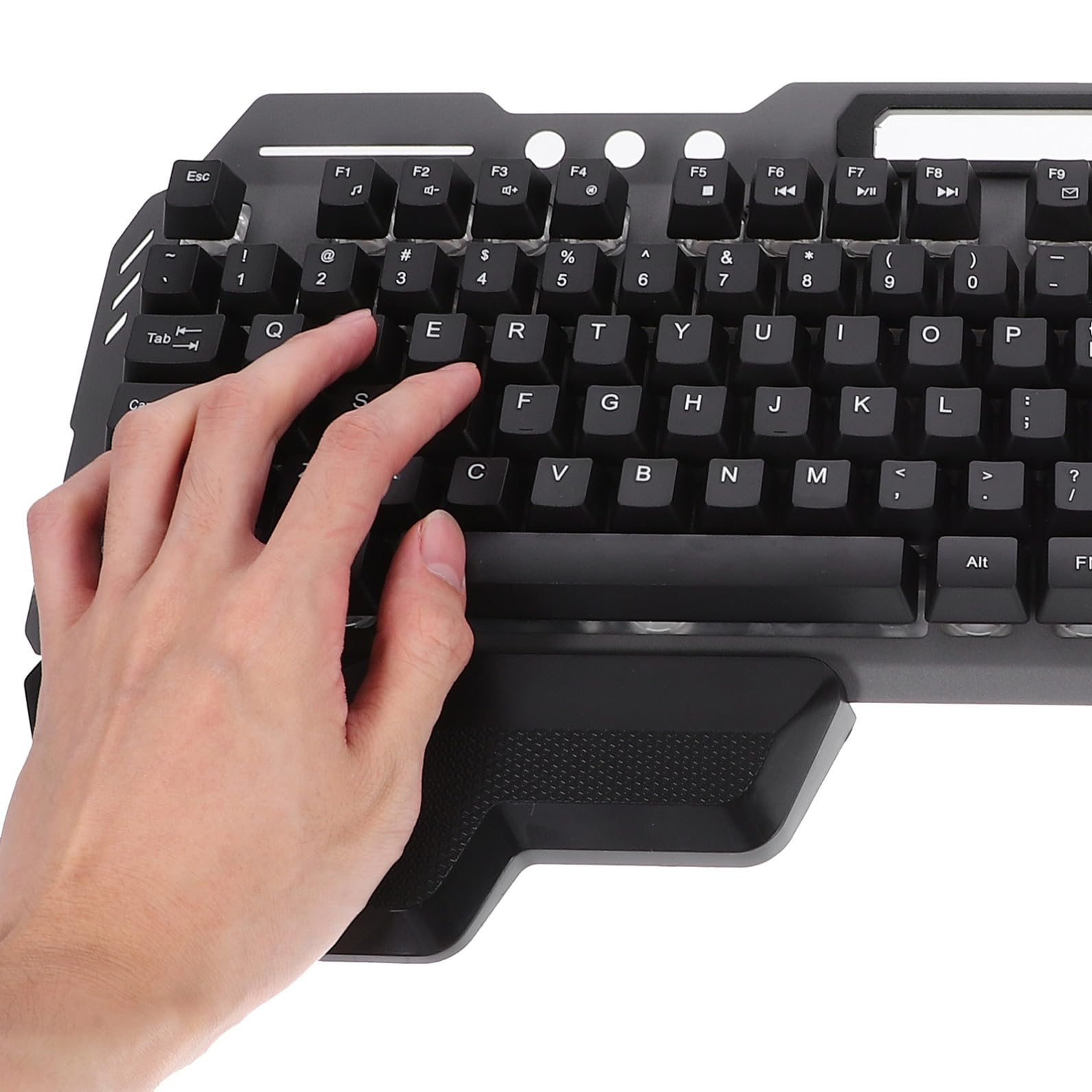 Clavier USB Filaire Rétroéclairé 104 Touches pour Bureau Et Gaming, Matériel De Jeu Informatique Pc, Usage Professionnel Et Maison, Robuste Et Pratique, Noir