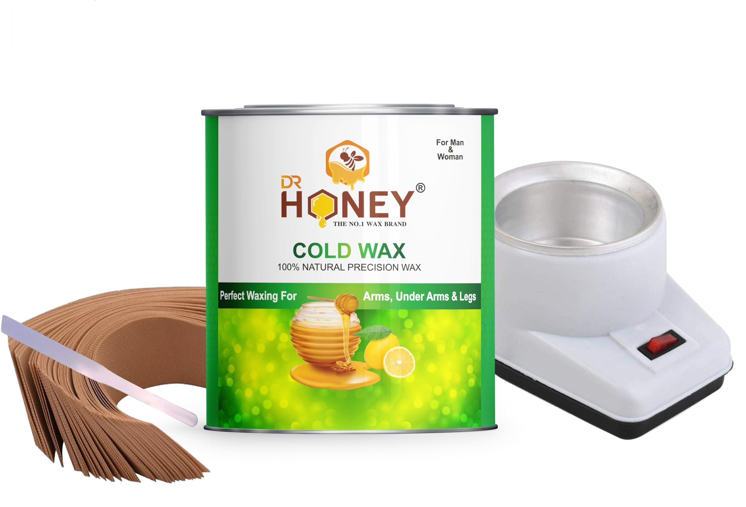 DR HONEY Heater With Knife, Strips Big Saving Wax Heater Be Unique Care Wax Heater Combo-image-18