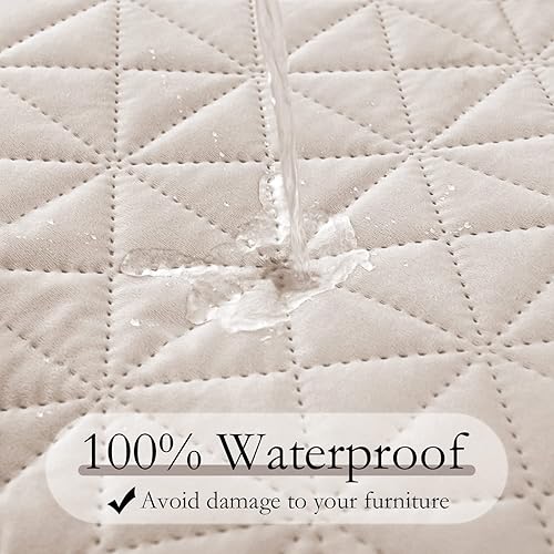 Miniatura 4 de Ameritex Funda de sofá impermeable para asientos, funda de sofá para perros, funda de sofá para mascotas, funda de terciopelo para silla, sofá