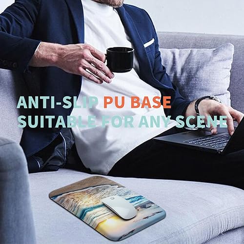 Miniatura 6 de KUOSGM Alfombrilla de mouse ergonómica grande con soporte de muñeca, para aliviar el dolor del túnel carpiano, reposamuñecas para mouse con espuma