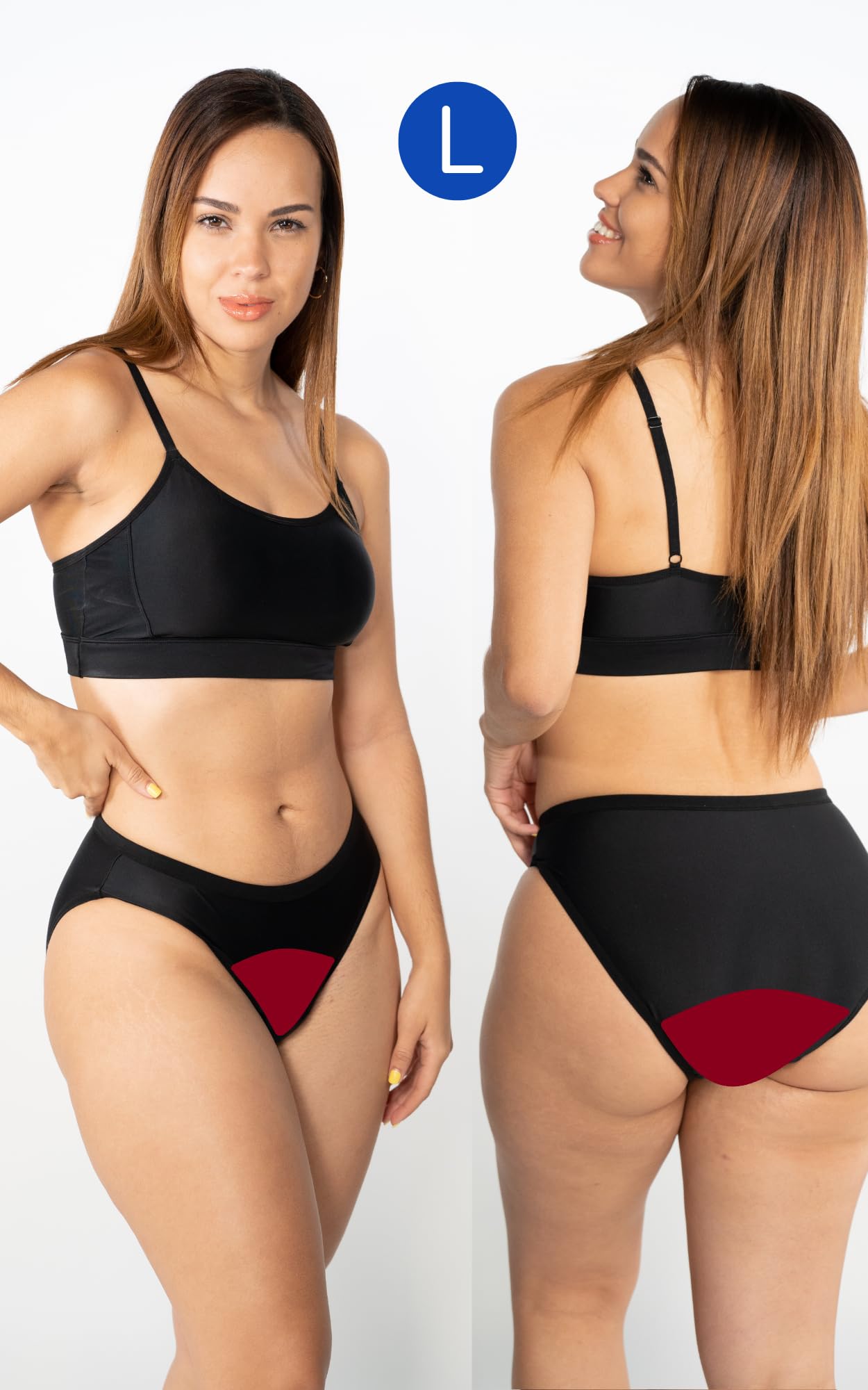 NoBlood - Maillot de Bain Menstruel 2 pièces XXS-XXL - Bretelles réglables