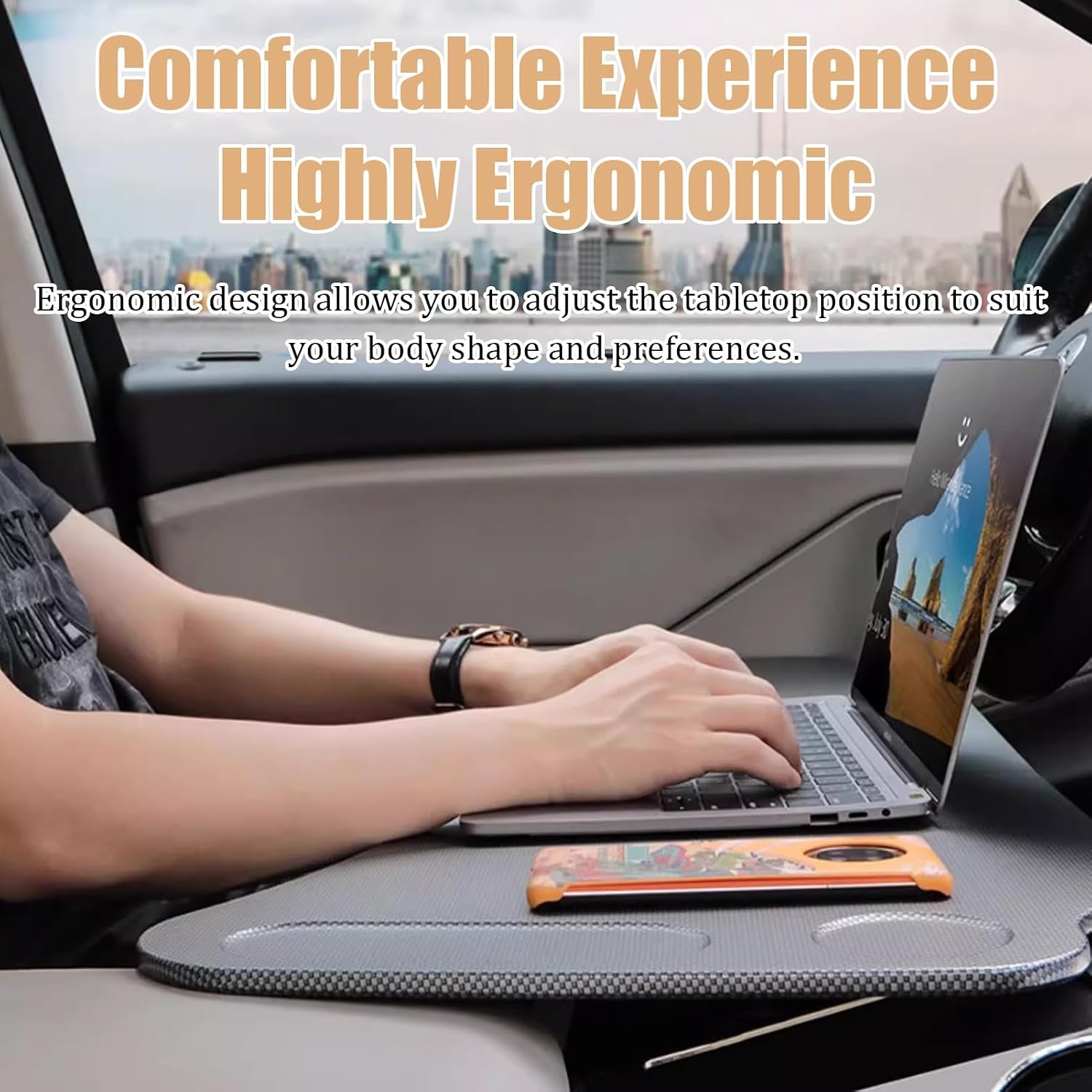 RV Table, Food Tray Desk, Laptop Foldable Car, Eating Travel Multipurpose, For Driver Accessories, Dining, In-Car Work, And Outdoor