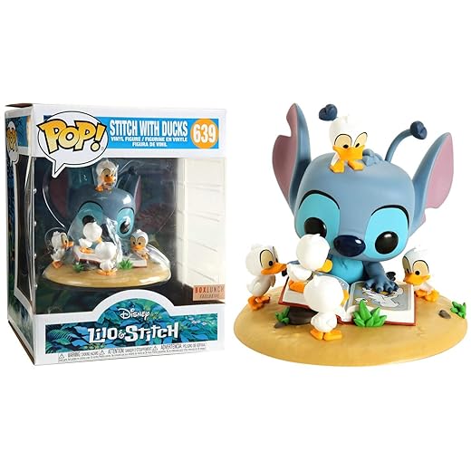 Funko Pop! Disney: Lilo &Amp; Stitch - Stitch With Ducks Deluxe #636 Exclusive Bundled With Free Pet Compatible .5Mm Extra Rigged Protector
