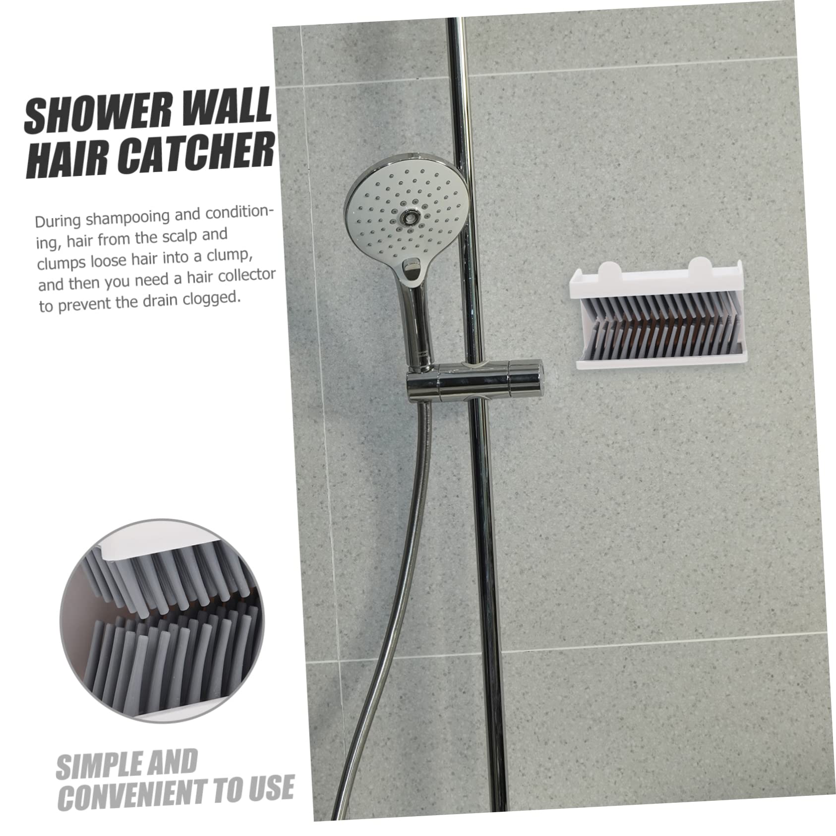 Angoily 3piezas Colector De Pelo para Ducha y Baño Reutilizable y De Instalar Accesorio De para Drenaje De Agua para Azulejos y Diseño Elegante y