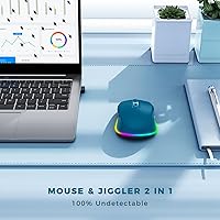 Vista 3 de PEIOUS Wireless Mouse Jiggler - LED Wireless Mice with Build-in Mouse Mover, Rechargeable Moving Mouse for Laptop with Undetectable Random Movement