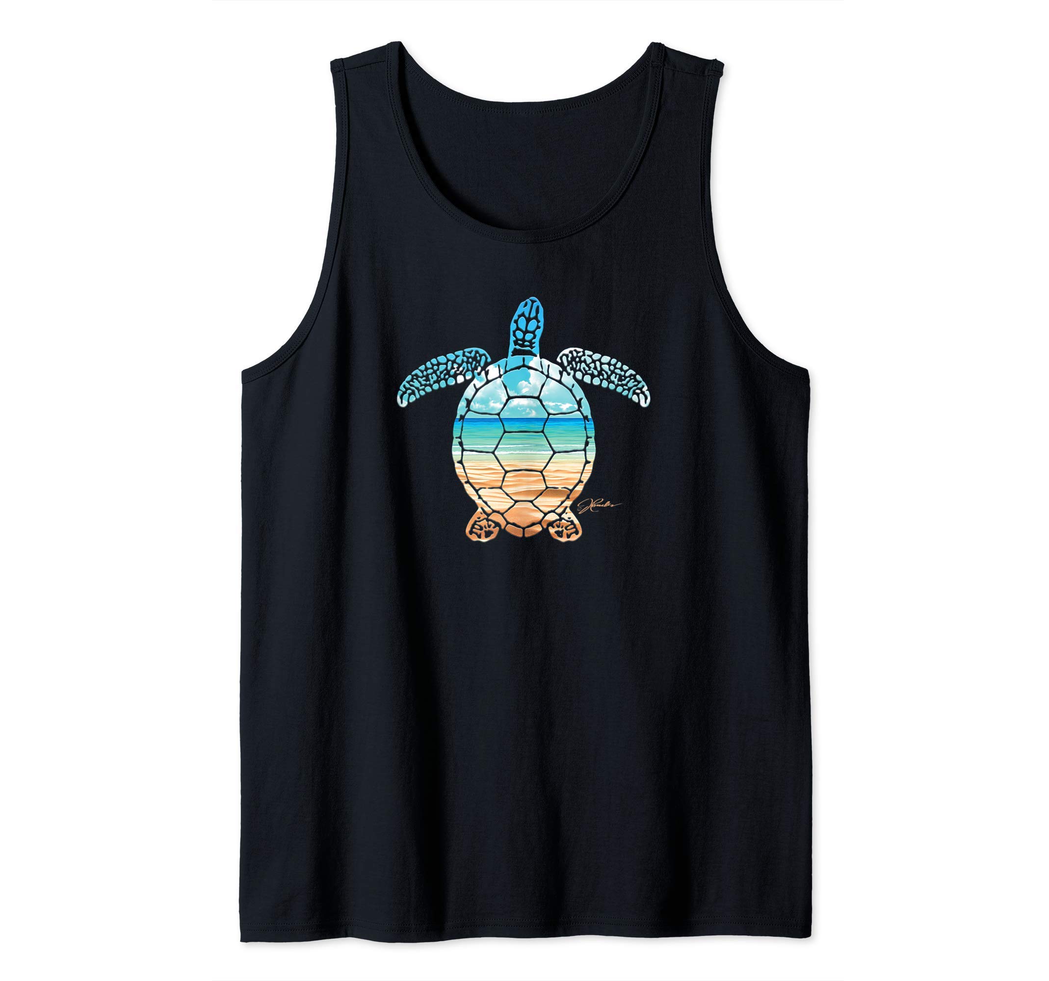 JCombs: Tortuga Marina con Playa Camiseta sin Mangas