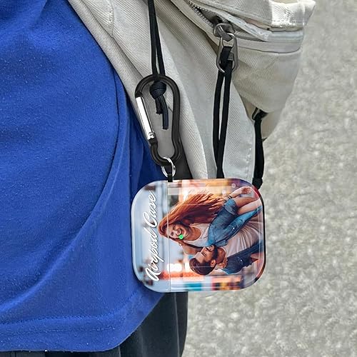Miniatura 7 de Funda personalizada para AirPod compatible con AirPod de 21 generación, personaliza tu foto, texto y nombre, funda de protección completa para