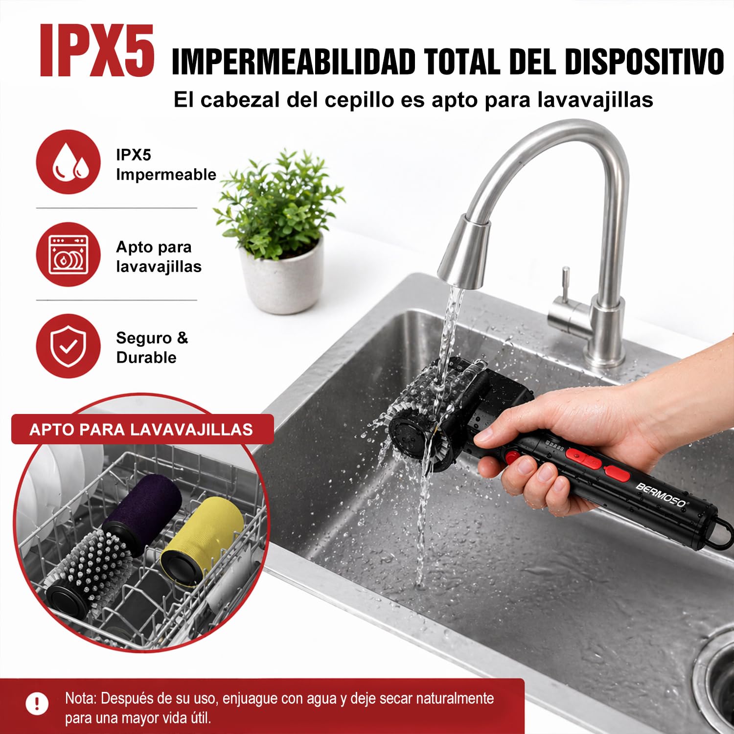 Cepillo Electrico Barbacoa,Recargable Limpiador Barbacoa con 3 Velocidades, Elimina Grasa Quemada, Autonomía de 150+ Minutos e Impermeable, Limpieza Sin Esfuerzo para Parrillas Exteriores