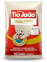 Arroz Branco Tio João Grãos Nobres - 1kg
