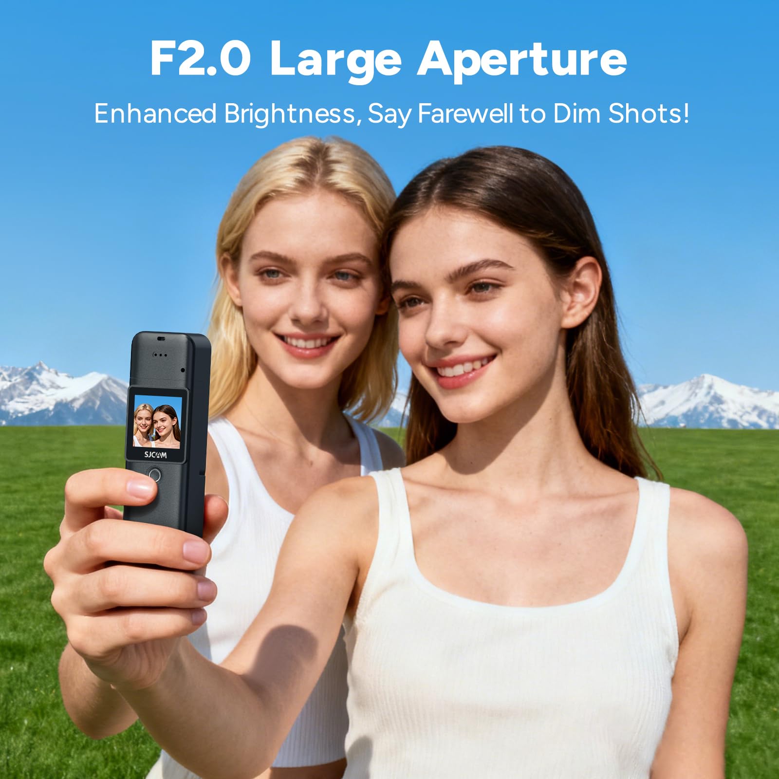SJCAM C300 2IN1 Vlogging Camera,4K Pocket Travel YouTube Content Streaming,7H Power,6-Axis Stabilization,Dual-Touch Screen,30M Waterproof,Werable begginers Camera,familly,Camara para grabar contenido — view 6