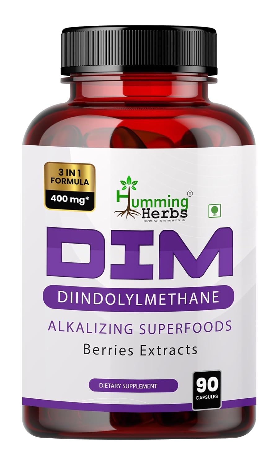 Humming Herbs DIM Diindolylmethane 3 in 1 Formula Organic