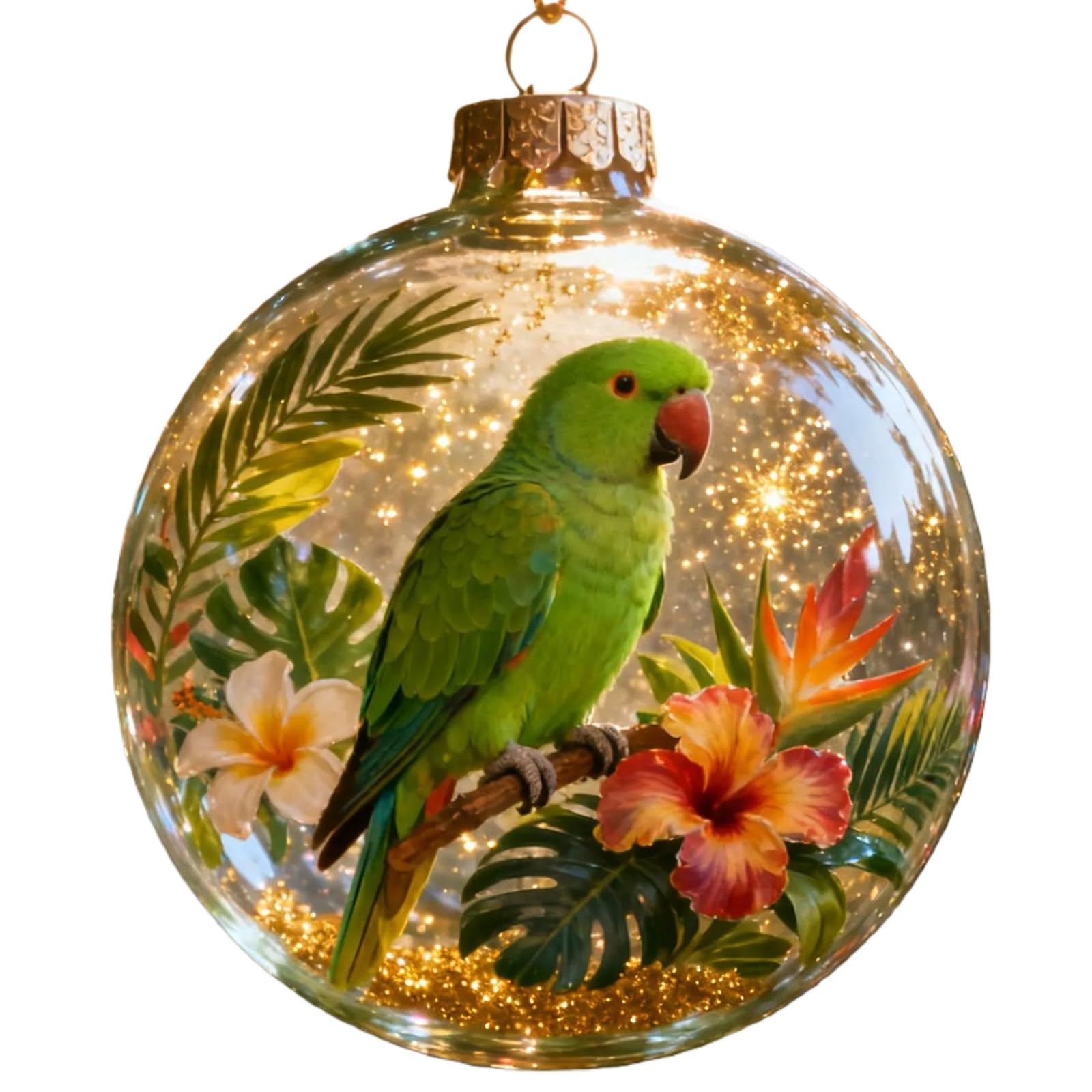Kalttoy C Nature Bird Pattern Lear Acryli Round Ball Hanging Ornament Ideal For Hristmas Ollectibles And Interior Styling Acryli Baubles Hristmas Hanging Ornament