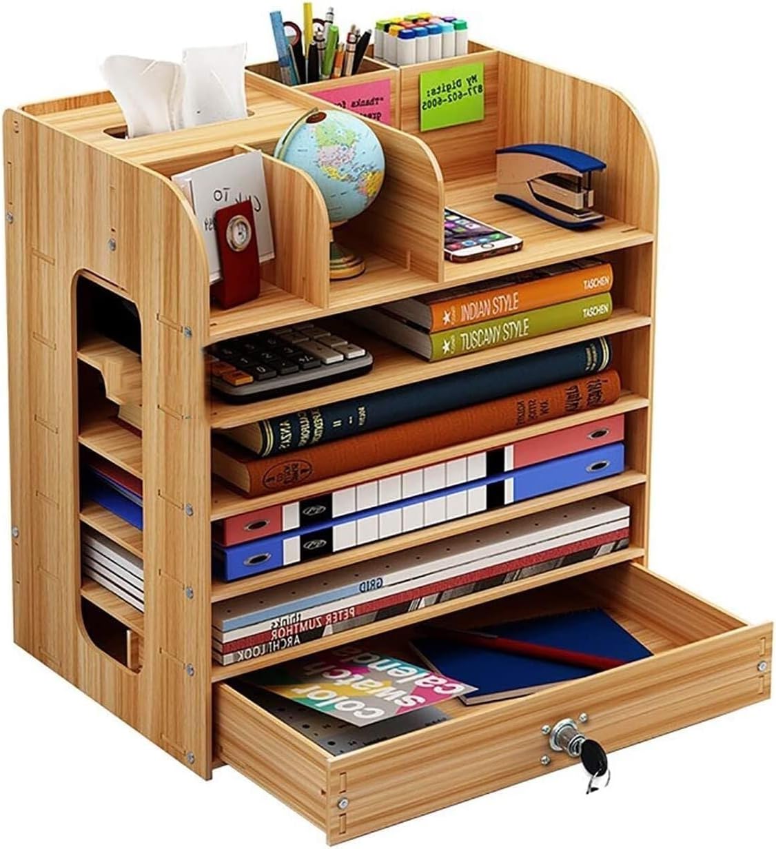 Filing Cabinets for Home Office Storage Drawers Multi-Functional Wood Making Desk Organizer File Cabinet Office Supplies Desktop (Size : A)