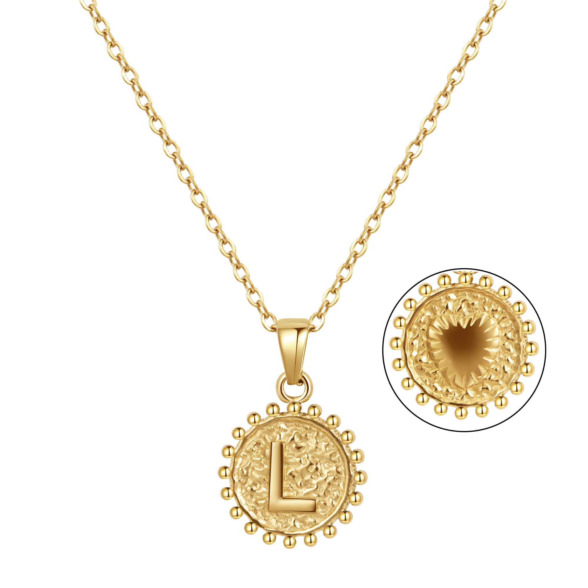Joo&Rind Collares con Inicial de Oro para Mujer, Gargantilla con Colgante Delicado y pequeño de la A a la Z, Collar Chapado en Oro de 18 Quilates, Collares con Letras con Nombre Personalizado