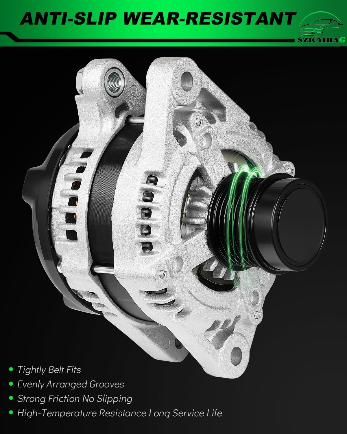 Alternator for:-Toyota Highlander 2011-2016, Sienna 2007-2016, Venza 2010-2015 for:-Lexus RX350 2010-2014, ES350 2016-2018, 3.5L v6 12V 150Amp 6-Groove, OE# 27060-0P240, 11326N (ALL-NEW)