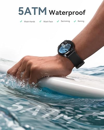 Miniatura 3 de AGPTEK Smart Watch for Women Men, 5ATM Waterproof Smartwatch for Android and iOS Phones, Fitness Tracker Watch with 100+ Sports Modes, Heart Rate