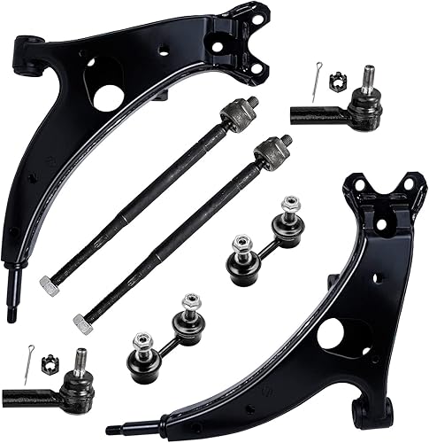 Miniatura 863 de Detroit Axle - Kit de brazos de control de extremo delantero RWD para Dodge Ram 03-06 2500 3500, 2 brazos de control superior con rótula 2 varillas