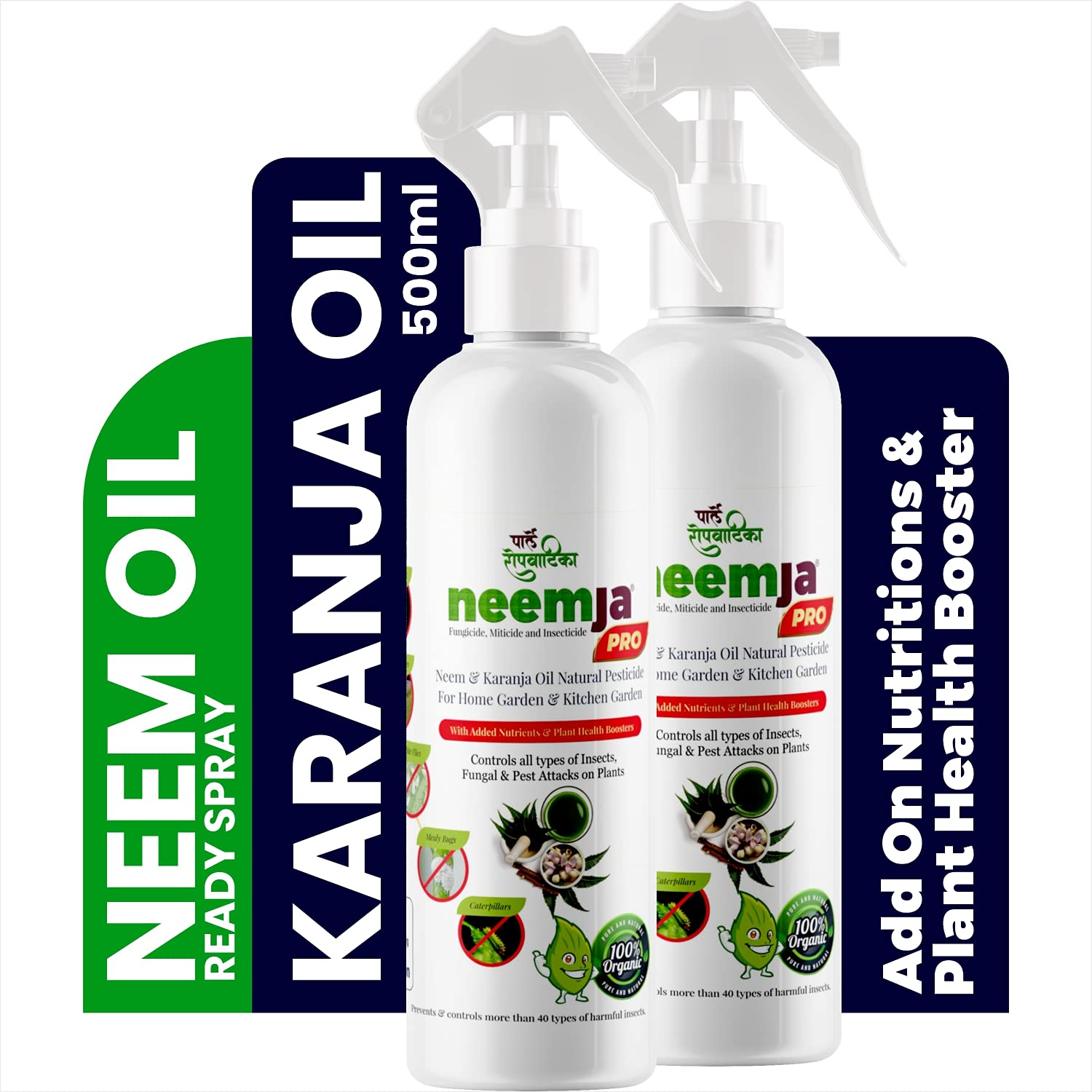 Parle Ropvatika Neemja Pro 500Ml (Pack Of 2) - Organic Neem Oil For Plants Insects Spray | Neem Oil Spray For Plants Insects Pesticides For Plants In Garden With Spray Bottle And Karanja Oil (B09H5XKWZL) Amazon Price History, Amazon Price Tracker