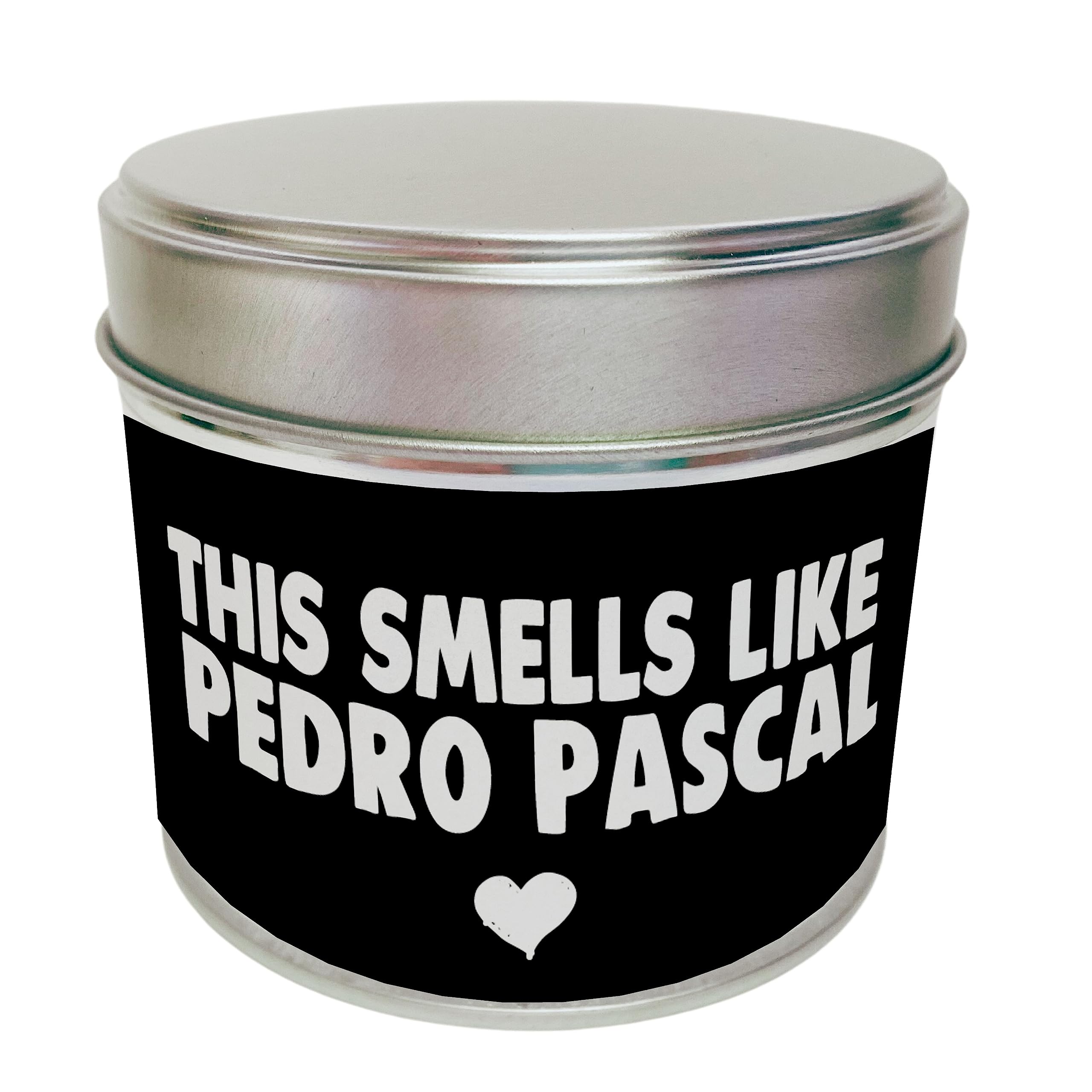 Wanky Candles White Wanky Candle - Smells Like Pedro Pascal Celebrity Inspired Scented Tin Candle Funny Soy Wax Home Decor