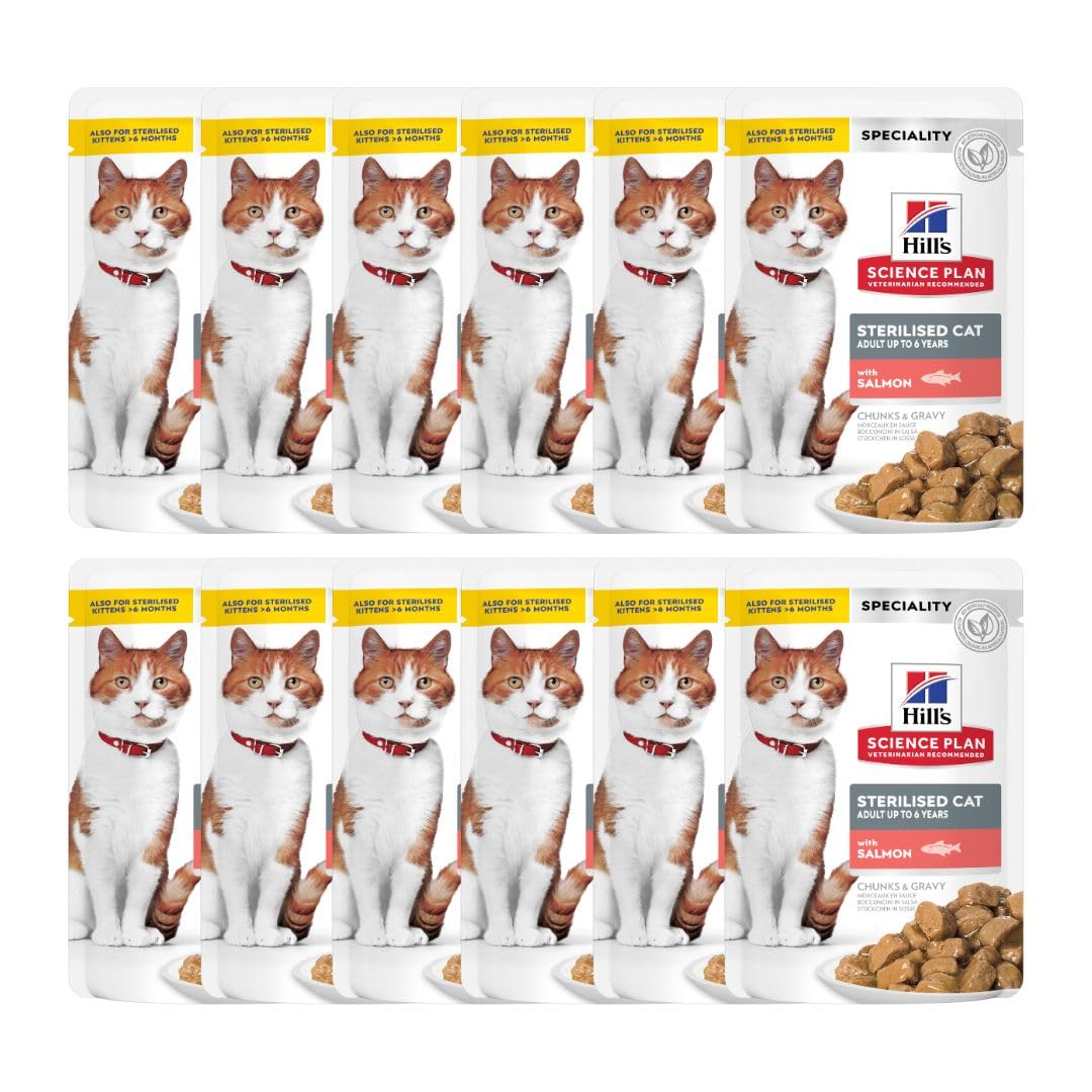 Hills Pet Nutrition S.L. SP Sterilised Cat Fish 12 Bolsitas/85G 1942Le* 1000 g