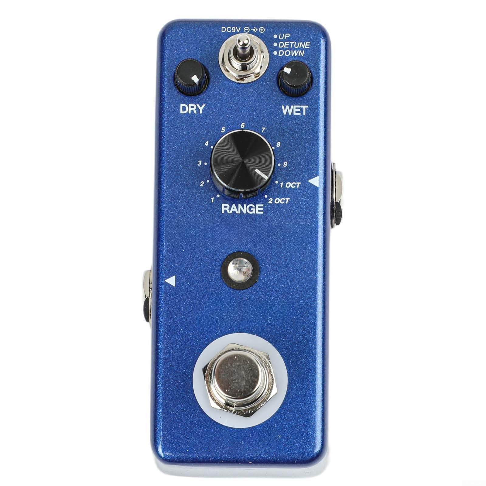 Rowin LEF-3807 - Pedale per armonizzatore per chitarra, True Bypass | Guscio in lega di zinco, design bypass, preserva puro, finitura blu, dimensioni compatte