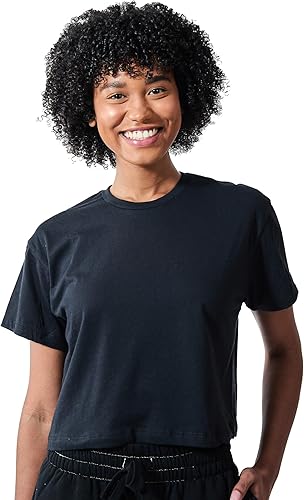 Miniatura 3 de Five Nights at Freddy's are You Having Fun Yet - Top corto negro de manga corta con cuello redondo para mujer