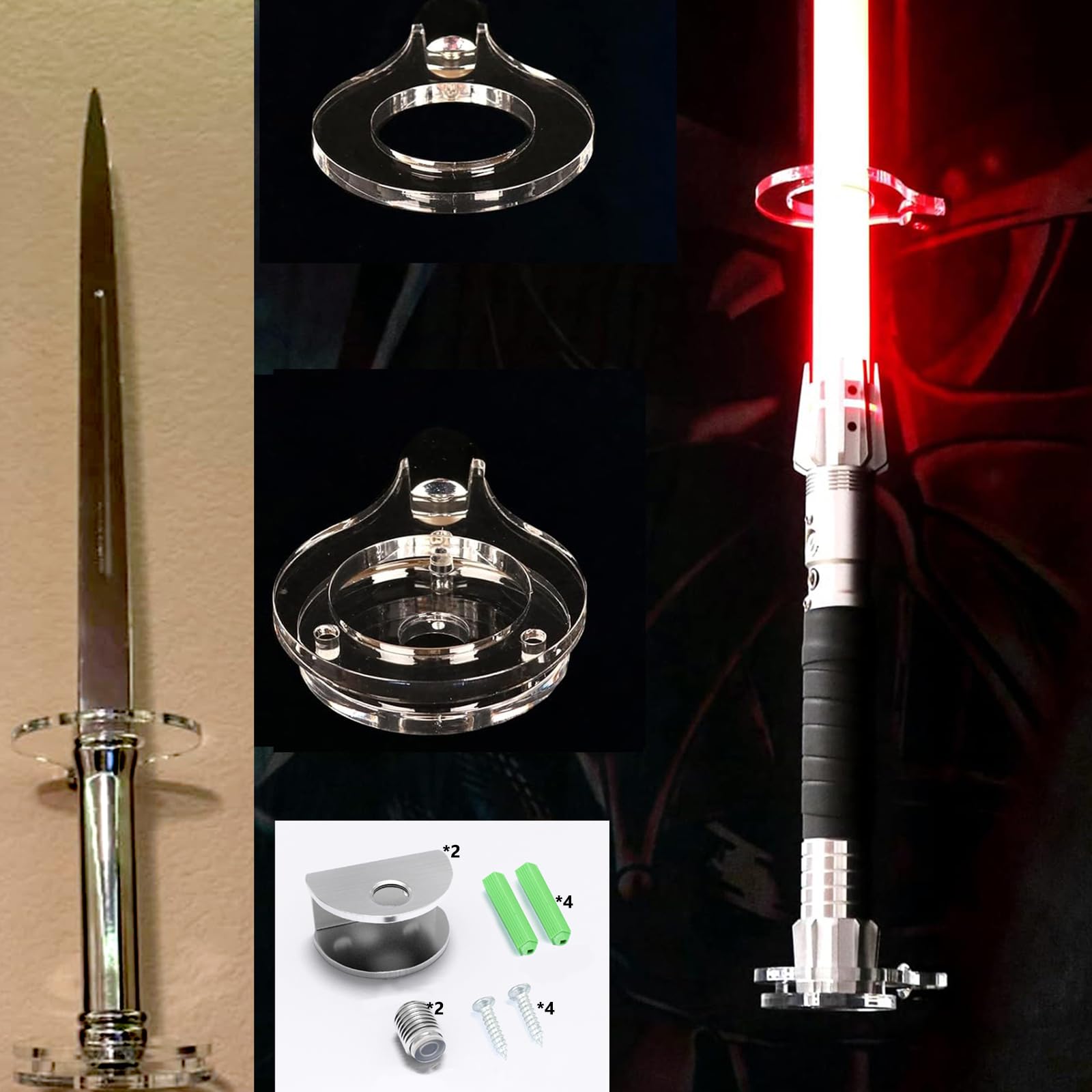 Sabre Sword Wall Racks Harry Potter Wand Stand Wall Mount Sword Stand Lightsaber Display ...