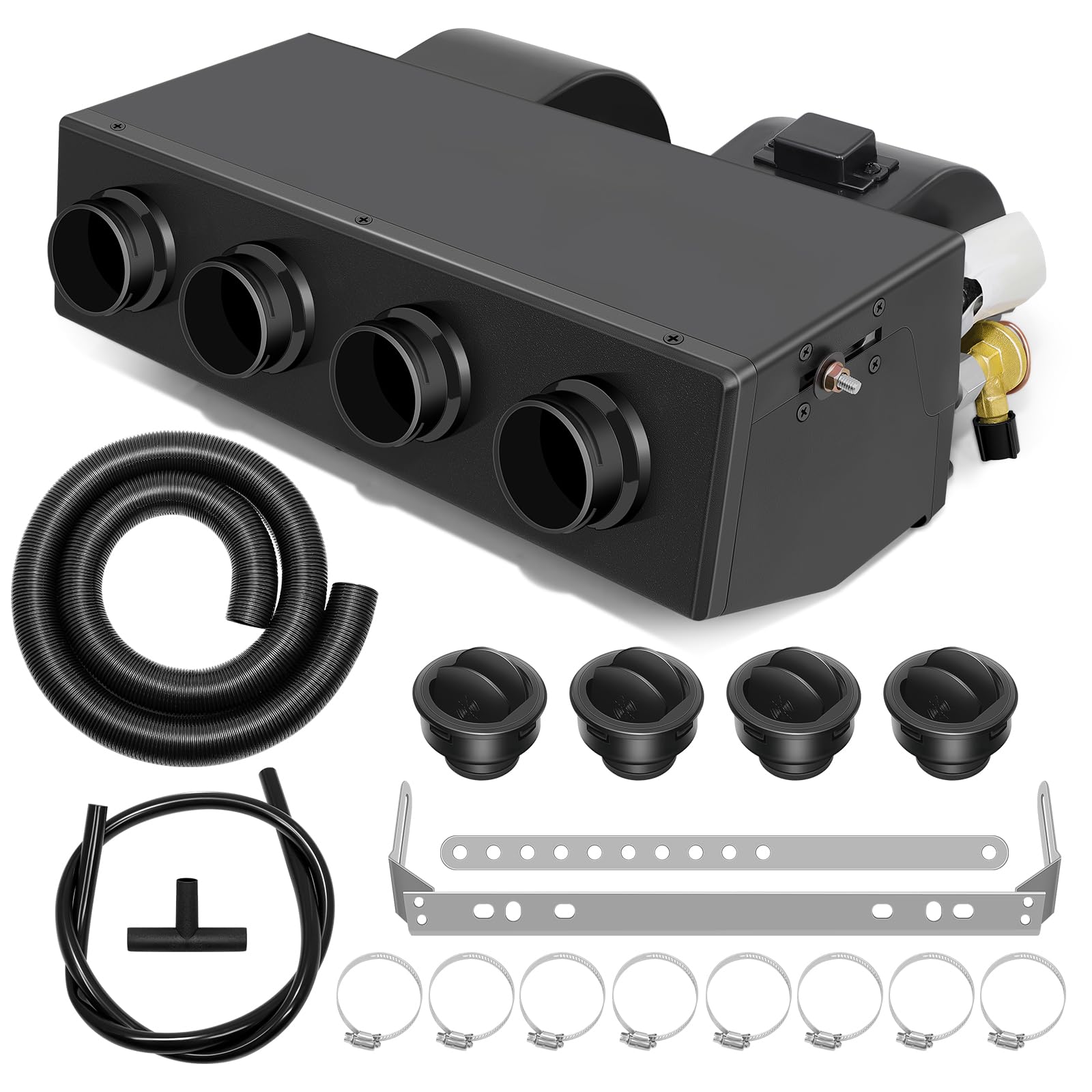 jiaji A/C Air Conditioning Evaporator Kit 12V, 4 Vents