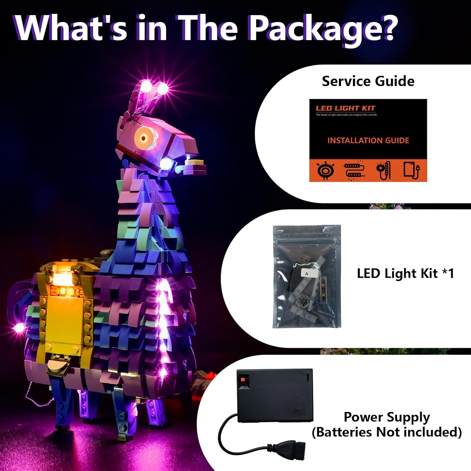 LED Light Kit for Lego Set, for Lego Supply Llama 77071 Building Blocks Model (NOT Included The Model Set)