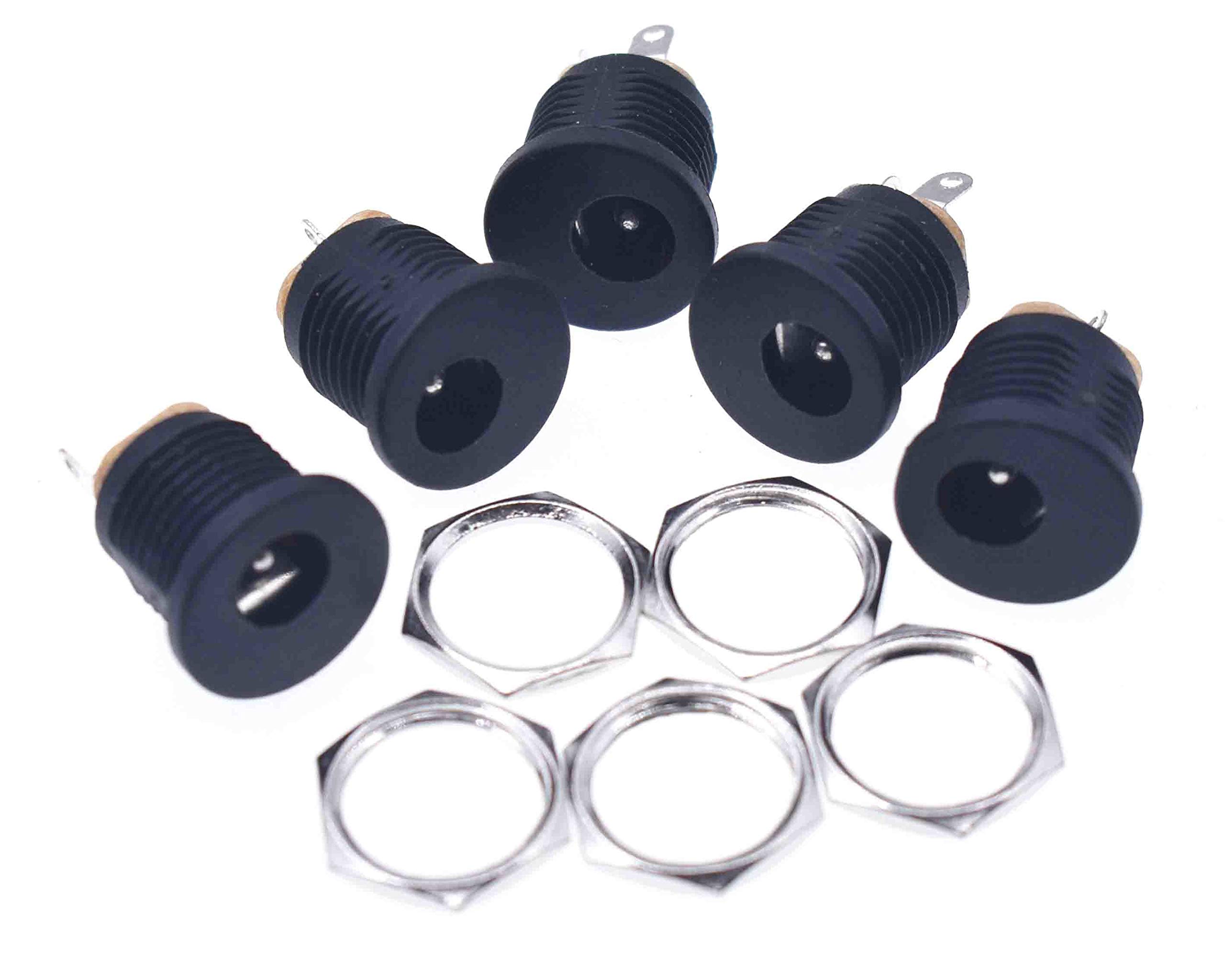10Pcs DC-022 5.5-2.1/5.5 x 2.1mm DC Power Socket/DC Connector Panel Mounting DC022